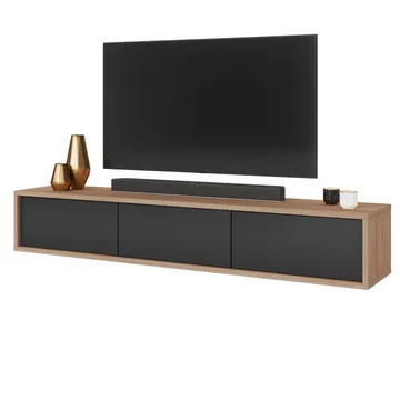 Flydende TV-stander Frida 3 Klapper Op - Antracit - Møbler - TV borde & mediemøbler - TV-borde