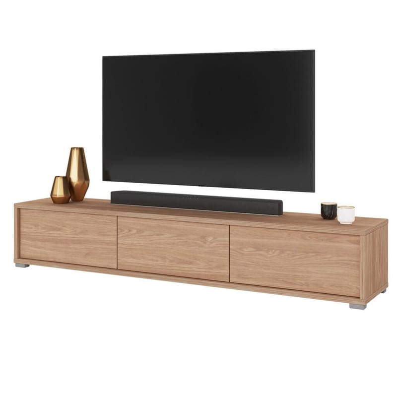 Flydende TV-stander Frida 3 Klapper Op - Oliebehandlet eg - Møbler - TV borde & mediemøbler - TV-borde