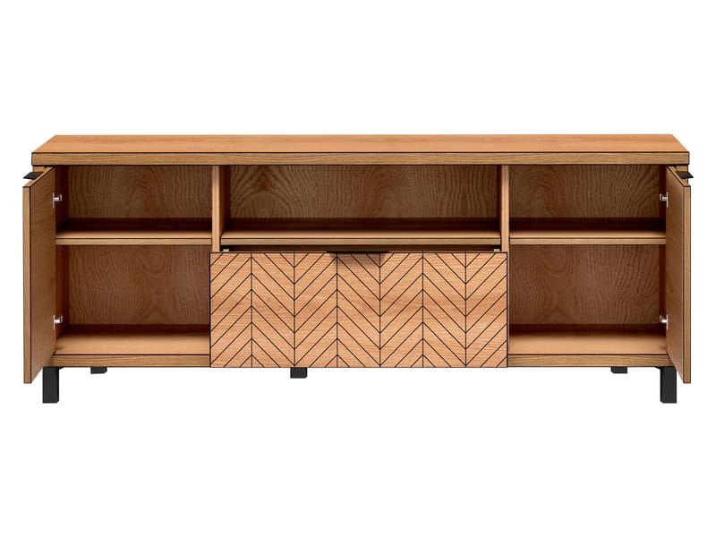 Fonti Gulvstående TV-bænk 159 cm i Trælook - Brun - Møbler - TV borde & mediemøbler - TV-borde