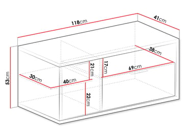 Fonti TV-bænk 118 cm - Brun - Møbler - TV borde & mediemøbler - TV-borde
