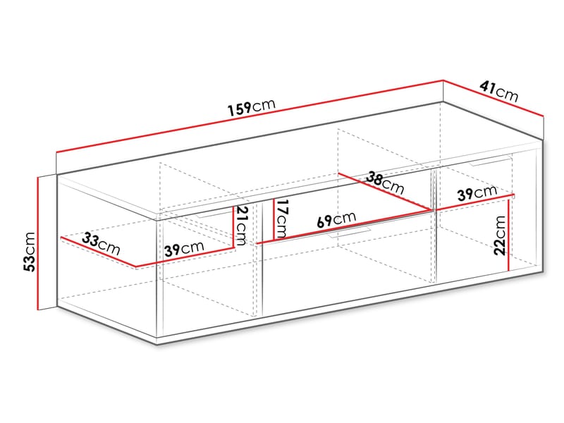 Fonti TV-bænk 159 cm - Brun - Møbler - TV borde & mediemøbler - TV-borde
