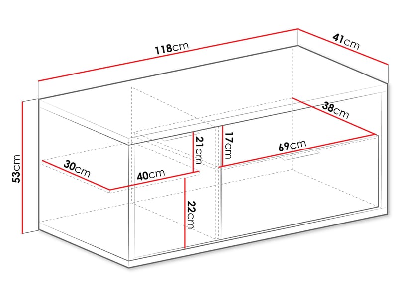 Fonti Tv-bord 118 cm i Træ - Brun - Møbler - TV borde & mediemøbler - TV-borde