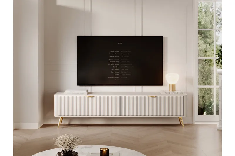 Forba TV-benk 200 cm - Beige - Møbler - TV borde & mediemøbler - TV-borde