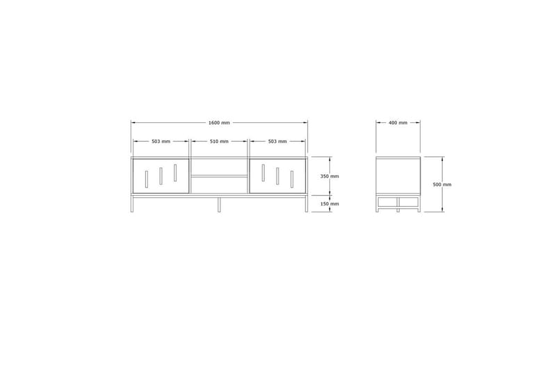 Form Tv-bænk 160 cm - Brun - Møbler - TV borde & mediemøbler - TV-borde