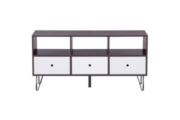 Foston Fritstående TV-bord 120 cm med Opbevaring i Mørkt Træ - Brun - Møbler - TV borde & mediemøbler - TV-borde