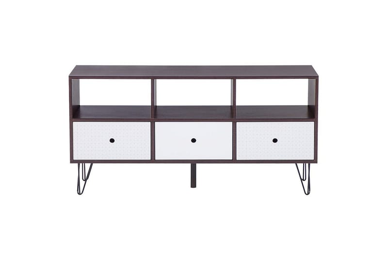 Foston Fritstående TV-bord 120 cm med Opbevaring i Mørkt Træ - Brun - Møbler - TV borde & mediemøbler - TV-borde