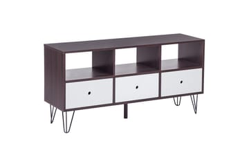 Foston Fritstående TV-bord 120 cm med Opbevaring i Mørkt Træ - Brun - Møbler - TV borde & mediemøbler - TV-borde