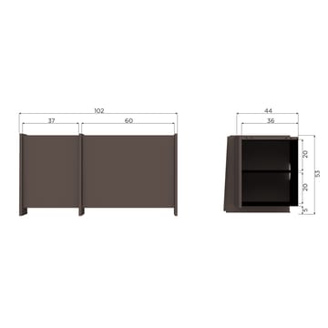 Fritstående Tv-bord 102 cm med Opbevaring i Ask - Brun - Møbler - TV borde & mediemøbler - TV-borde