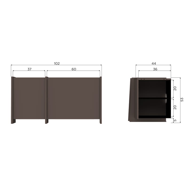 Fritstående Tv-bord 102 cm med Opbevaring i Ask - Brun - Møbler - TV borde & mediemøbler - TV-borde
