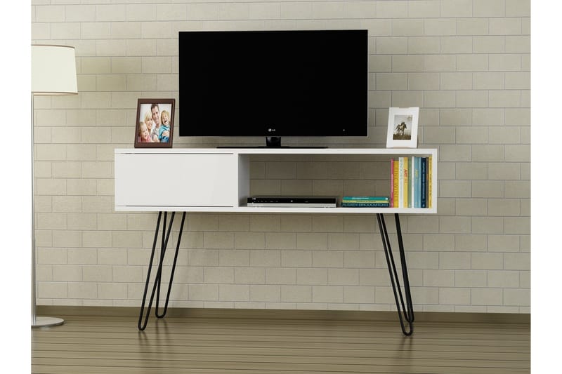 Furny Home TV-bænk 120 cm - Hvid - TV-borde