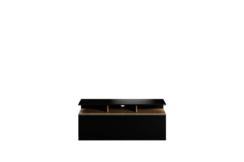 Galnor Tv-bænk 117 cm - Sort/Mellemfarvet træ - Møbler - TV borde & mediemøbler - TV-borde