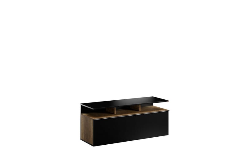 Galnor Tv-bænk 117 cm - Sort/Mellemfarvet træ - Møbler - TV borde & mediemøbler - TV-borde