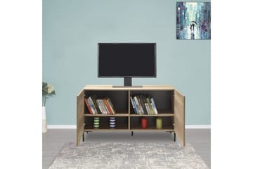 Galnor TV-bænk 120 cm med Opbevaring i Mørkt Træ - Naturbrun - Møbler - TV borde & mediemøbler - TV-borde
