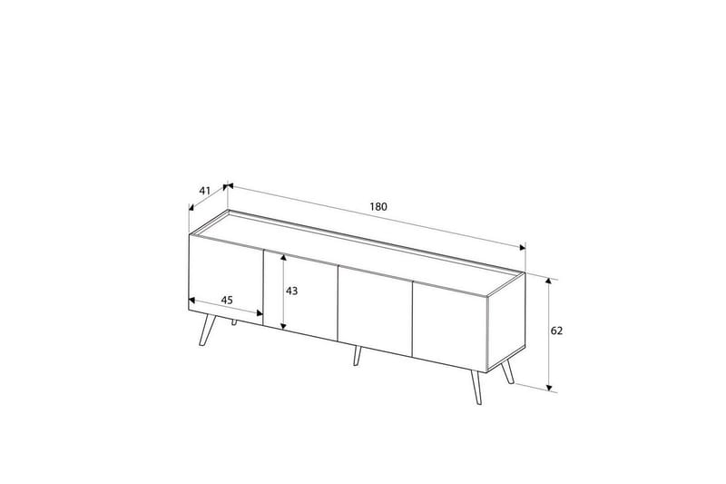 Galnor Tv-bænk 180 cm - Nature - Møbler - TV borde & mediemøbler - TV-borde