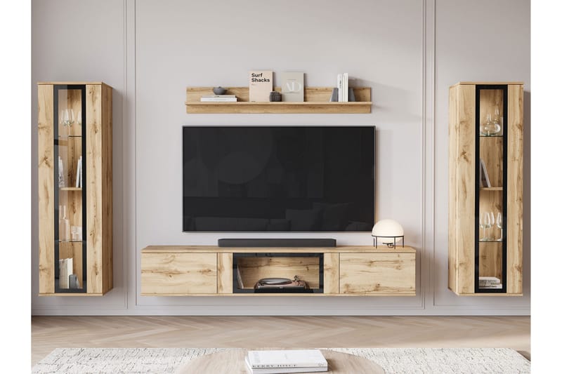 Gammelt Tv-Møbelsæt - Beige - Møbler - TV borde & mediemøbler - Tv-møbelsæt