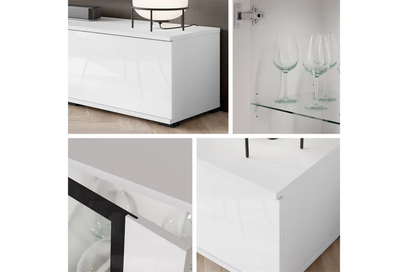 Gammelt Tv-Møbelsæt - Hvid - Møbler - TV borde & mediemøbler - Tv-møbelsæt