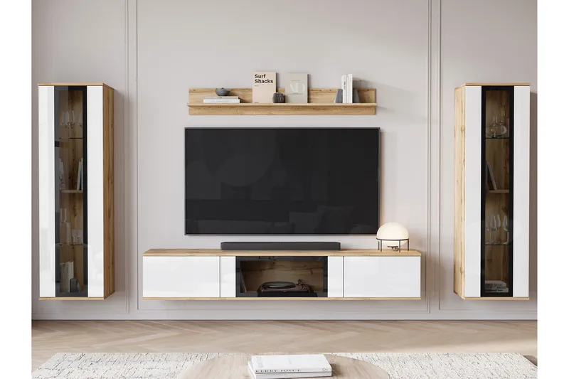 Gammelt Tv-Møbelsæt, Hvid