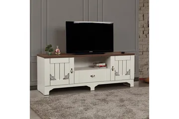 Gaszpar TV-Bord 140 cm - Hvid/valnød - Møbler - TV borde & mediemøbler - TV-borde