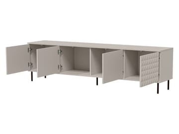 Granica Fritstående Tv-bord 200 cm med Opbevaring i Malet Træ - Beige - Møbler - TV borde & mediemøbler - TV-borde