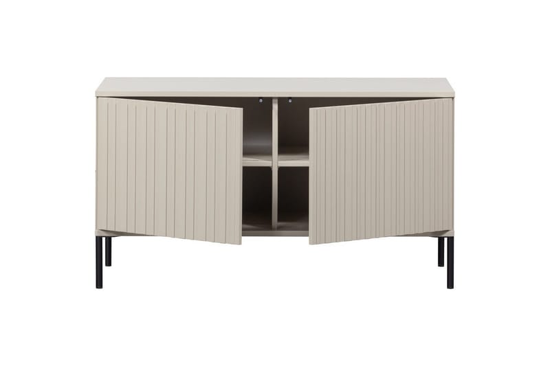 Gravure Gulvstående Tv-bord 100 cm med Opbevaring i Malet Træ - Beige - Møbler - TV borde & mediemøbler - TV-borde