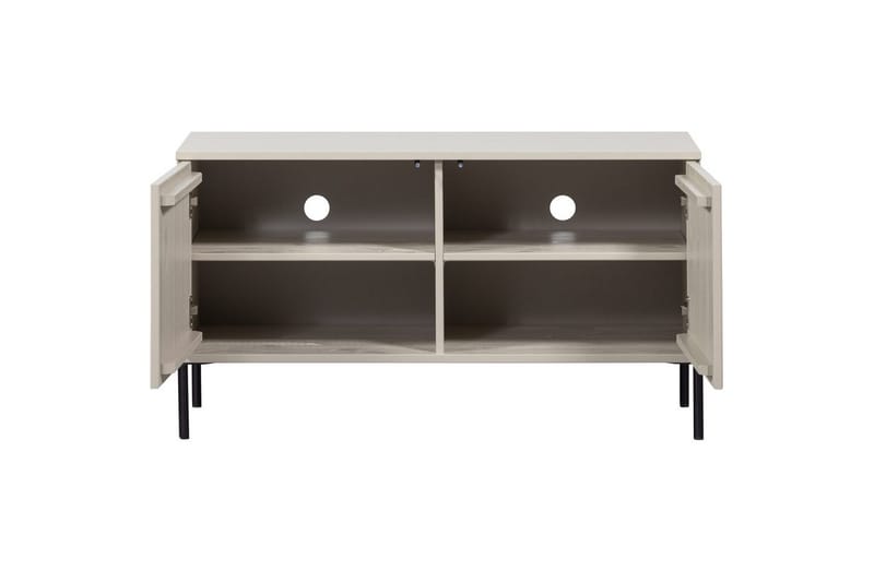 Gravure Gulvstående Tv-bord 100 cm med Opbevaring i Malet Træ - Beige - Møbler - TV borde & mediemøbler - TV-borde