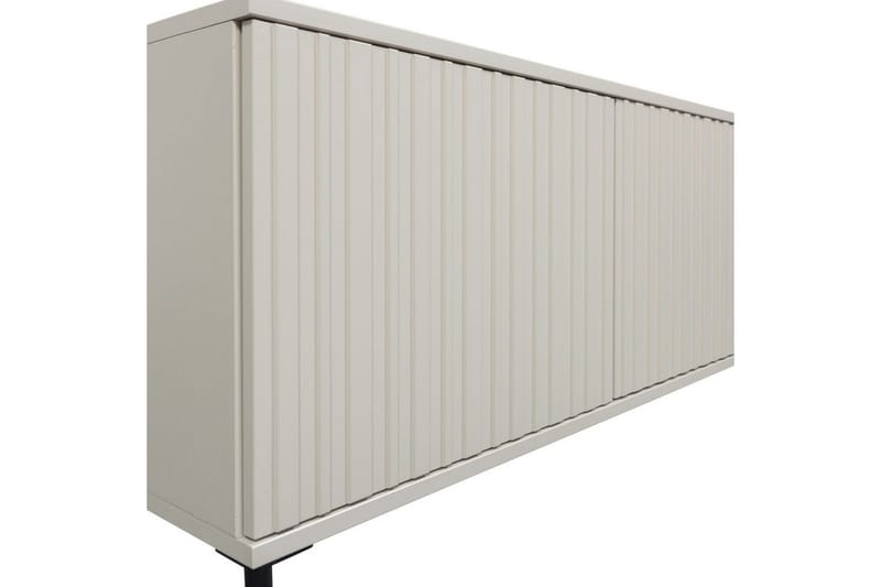 Gravure Gulvstående Tv-bord 100 cm med Opbevaring i Malet Træ - Beige - Møbler - TV borde & mediemøbler - TV-borde