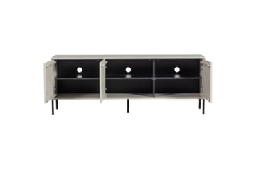 Gravure Gulvstående Tv-bord 150 cm med Opbevaring i Mørkt Træ - Lys Beige - Møbler - TV borde & mediemøbler - TV-borde