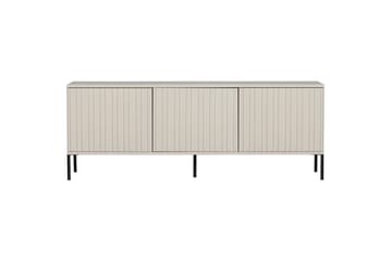 Gravure Gulvstående Tv-bord 150 cm med Opbevaring i Mørkt Træ - Lys Beige - Møbler - TV borde & mediemøbler - TV-borde