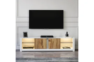 Griselda TV-bænk 180 cm i Eg - Hvid - Møbler - TV borde & mediemøbler - TV-borde
