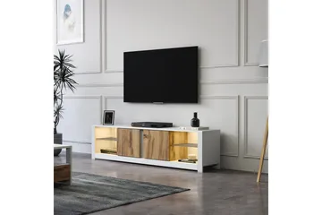 Griselda TV-bænk 180 cm i Eg - Hvid - Møbler - TV borde & mediemøbler - TV-borde