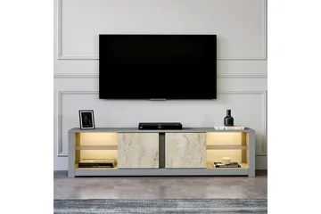 Griselda TV-bord 180 cm - Grå/Travertin - Møbler - TV borde & mediemøbler - TV-borde