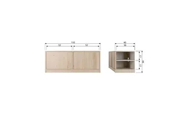 Grundskab Modulær - 44x110x40 cm - Opbevaring - Skab - Skabe