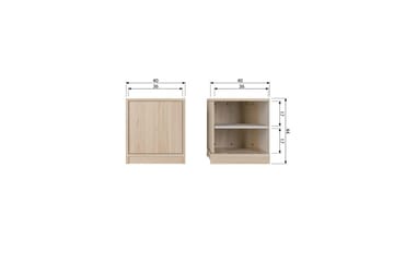Grundskab Modulær - 44x40x40 cm - Opbevaring - Skab - Skabe