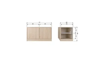 Grundskab Modulær - 44x77x40 cm - Opbevaring - Skab - Skabe