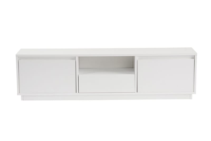 Gulliver Gulvstående Tv Bænk 160 cm med Opbevaring i Malet Træ - Hvid - Møbler - TV borde & mediemøbler - TV-borde