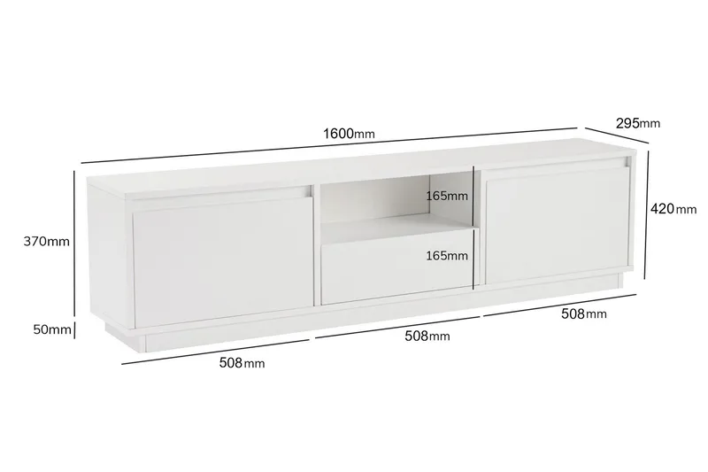 Gulliver TV-bord 160 cm - Hvid - Møbler - TV borde & mediemøbler - TV-borde