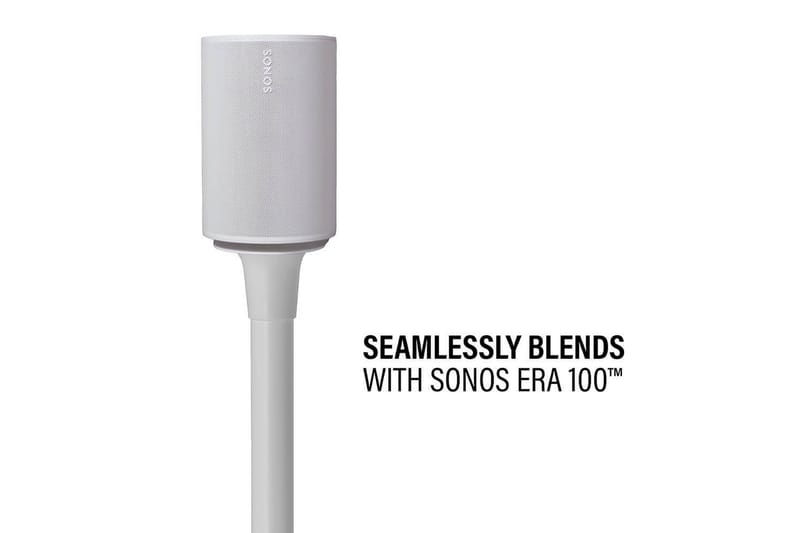 Gulvstander Sanus for Sonos Era 100 Hvid, Fast stativ - Hvid, Fast stativ - Møbler - TV borde & mediemøbler - Mediestativ & vægbeslag