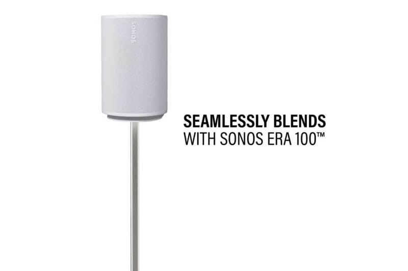 Gulvstander Sanus for Sonos Era 100 Hvid, Justerbart stativ - Hvid, Justerbart stativ - Møbler - TV borde & mediemøbler - Mediestativ & vægbeslag