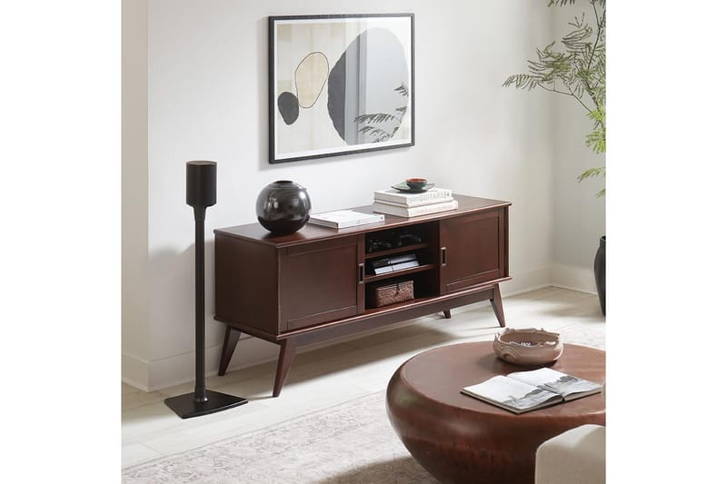 Gulvstander Sanus for Sonos Era 100 Sort, Fast stativ - Sort, Fast stativ - Møbler - TV borde & mediemøbler - Mediestativ & vægbeslag