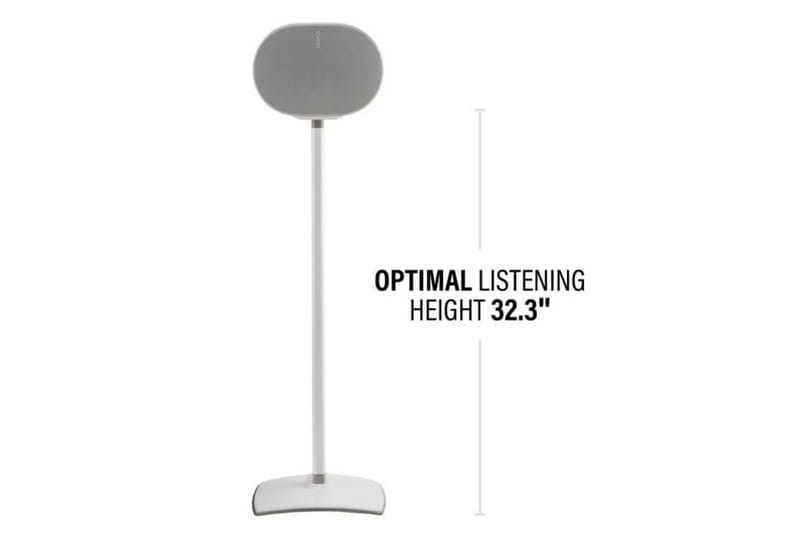 Gulvstander Sanus for Sonos ERA 300 2 Dele Hvid, Fast stativ - Hvid, Fast stativ - Møbler - TV borde & mediemøbler - Mediestativ & vægbeslag