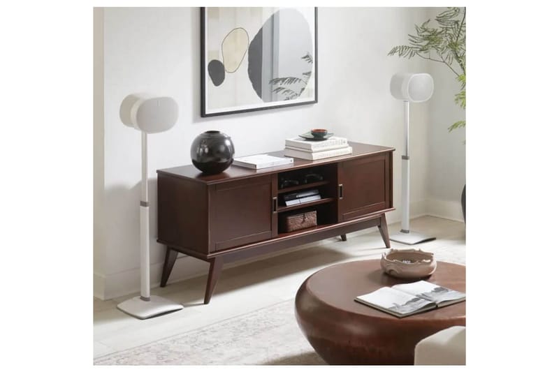 Gulvstander Sanus for Sonos ERA 300 2 Dele Hvid, Justerbart stativ - Hvid, Justerbart stativ - Møbler - TV borde & mediemøbler - Mediestativ & vægbeslag