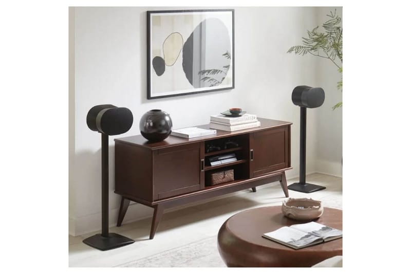 Gulvstander Sanus for Sonos ERA 300 2 Dele Sort, Fast stativ - Sort, Fast stativ - Møbler - TV borde & mediemøbler - Mediestativ & vægbeslag