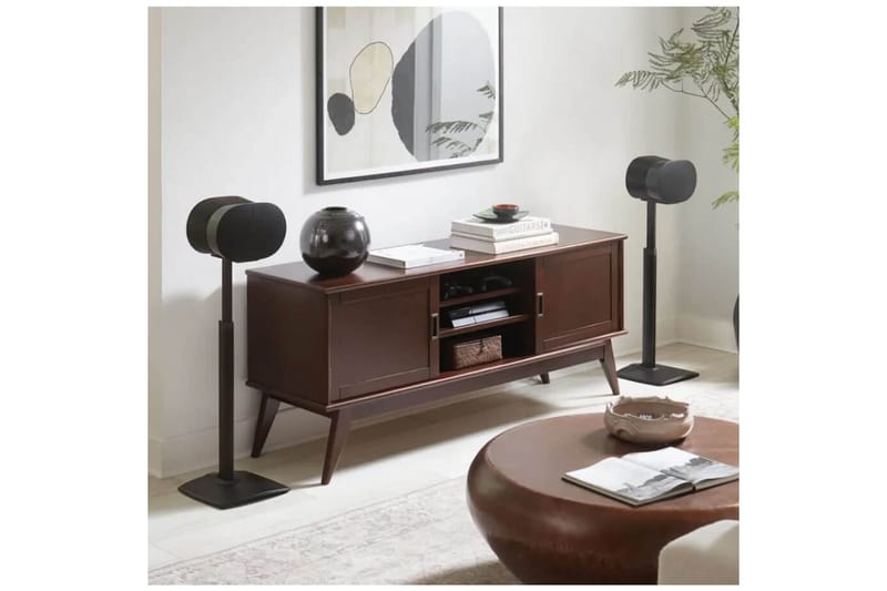 Gulvstander Sanus for Sonos ERA 300 2 Dele Sort, Justerbart stativ - Sort, Justerbart stativ - Møbler - TV borde & mediemøbler - Mediestativ & vægbeslag