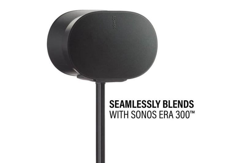 Gulvstander Sanus for Sonos ERA 300 2 Dele Sort, Justerbart stativ - Sort, Justerbart stativ - Møbler - TV borde & mediemøbler - Mediestativ & vægbeslag