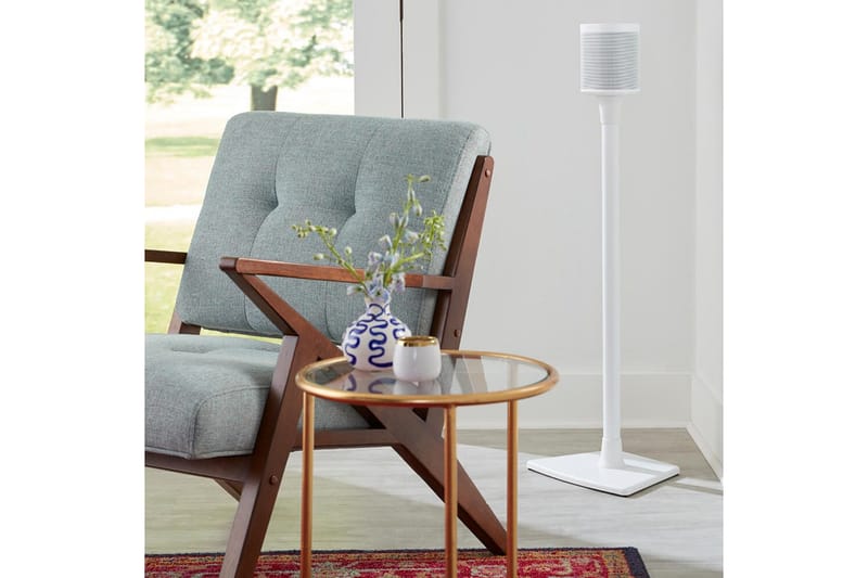 Gulvstander Sanus for Sonos One SL Play:1 og Play:3 2 Dele Hvid, Fast stativ - Hvid, Fast stativ - Møbler - TV borde & mediemøbler - Mediestativ & vægbeslag