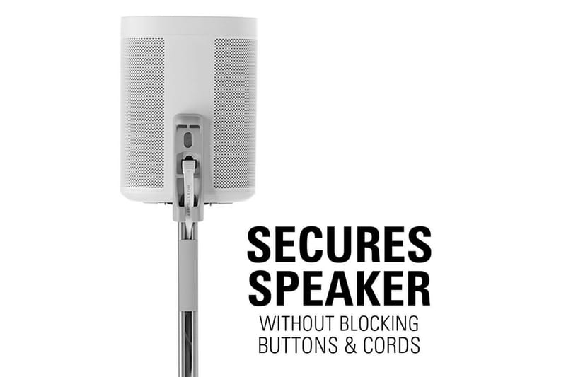 Gulvstander Sanus for Sonos One SL Play:1 og Play:3 Hvid, Justerbart stativ - Hvid, Justerbart stativ - Møbler - TV borde & mediemøbler - Mediestativ & vægbeslag