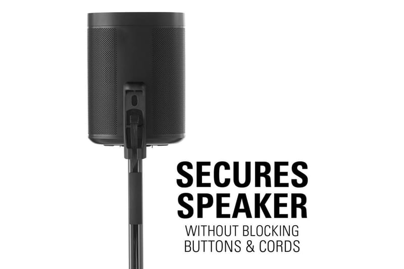 Gulvstander Sanus for Sonos One SL Play:1 og Play:3 Sort, Justerbart stativ - Sort, Justerbart stativ - Møbler - TV borde & mediemøbler - Mediestativ & vægbeslag
