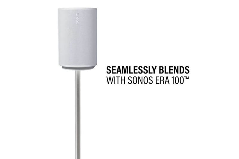 Gulvstander Sanus til Sonos ERA 100 2 Dele Hvid, Justerbart stativ - Hvid, Justerbart stativ - Møbler - TV borde & mediemøbler - Mediestativ & vægbeslag