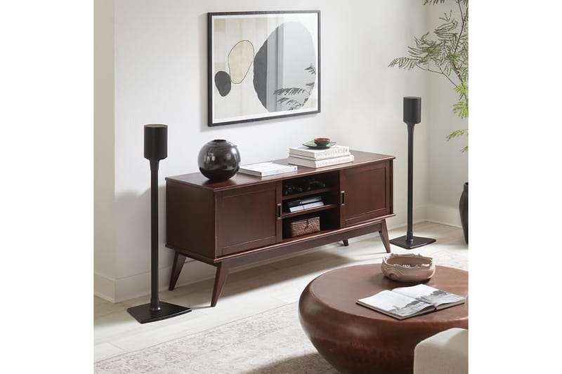Gulvstander Sanus til Sonos ERA 100 2 Dele Sort, Fast stativ - Sort, Fast stativ - Møbler - TV borde & mediemøbler - Mediestativ & vægbeslag