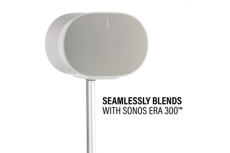 Gulvstander Sanus til Sonos ERA 300 Hvid, Justerbart stativ - Hvid, Justerbart stativ - Møbler - TV borde & mediemøbler - Mediestativ & vægbeslag